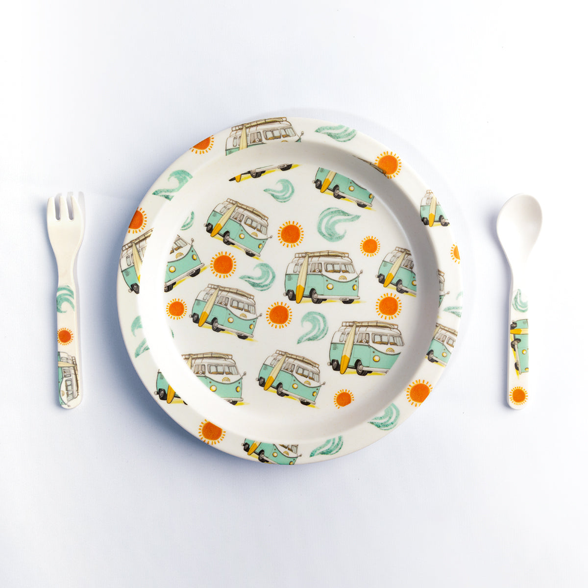 Surfer Van Kids Plate Set