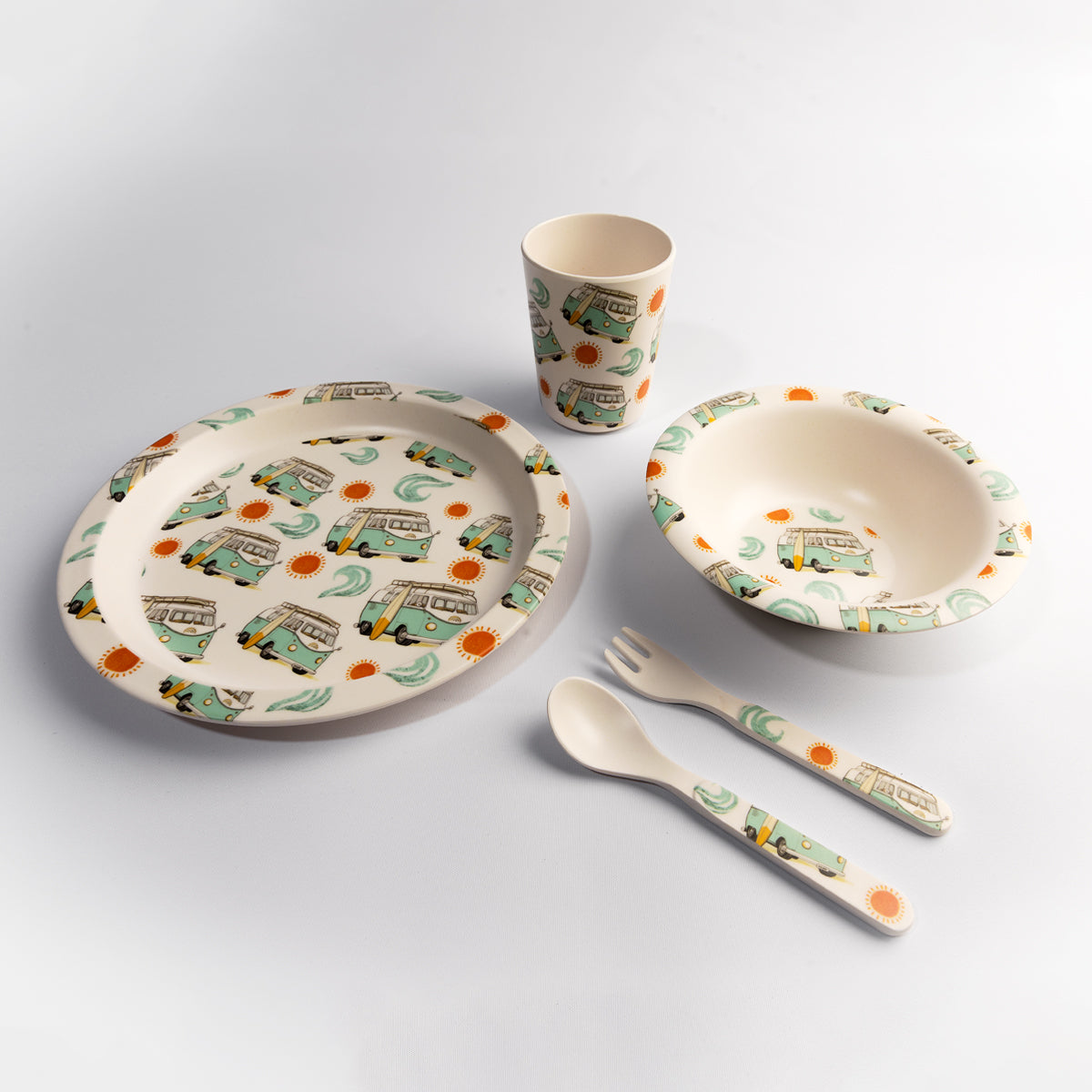 Surfer Van Kids Plate Set