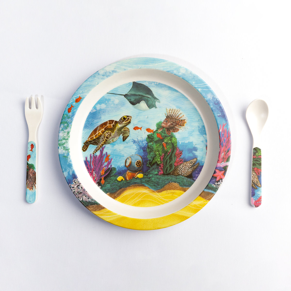 Turtle Kids Plate Set